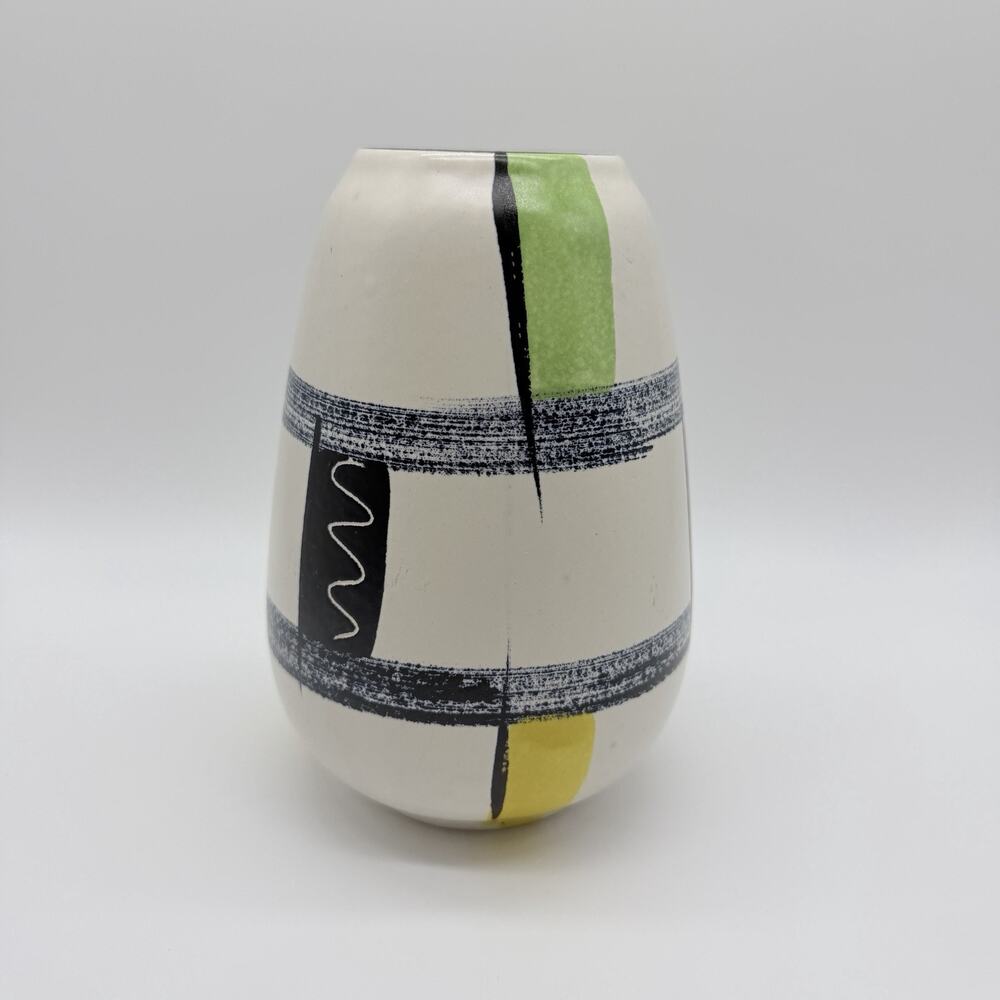 Vintage MCM Bodo Mans Bay Keramik Vase West Germany 582-17 50-60's Mod Decor 7”H